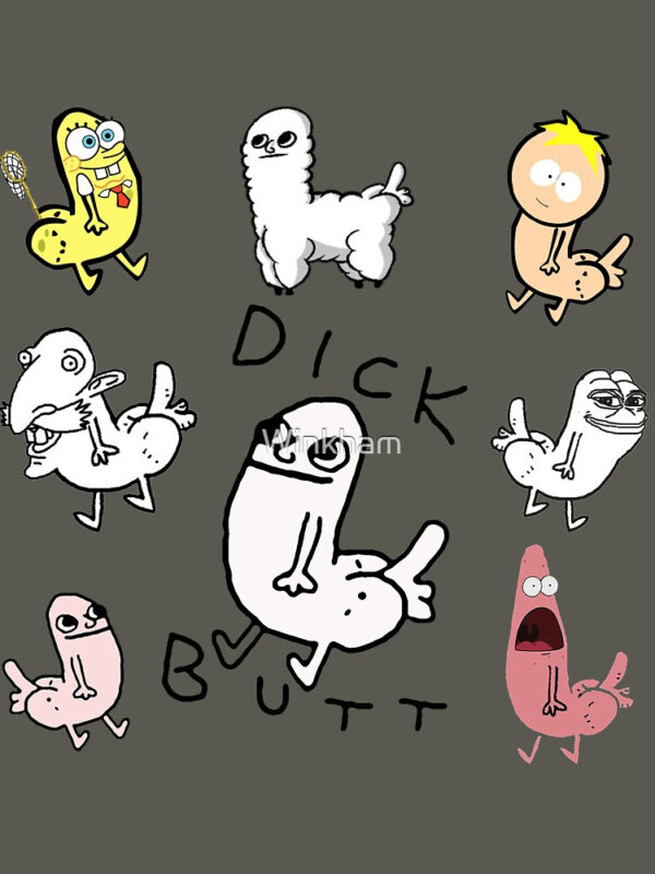 Dickbutt Meme Collection Oversized T-Shirt - Image 11