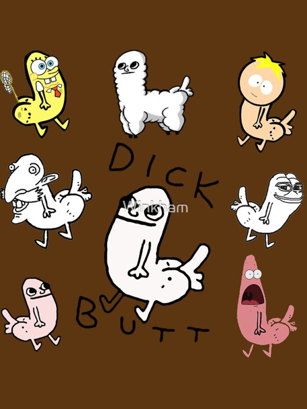 Dickbutt Meme Collection Oversized T-Shirt - Image 23