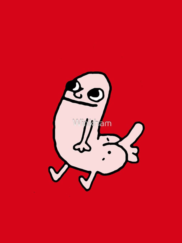Pink DickButt Meme Pullover Hoodie - Image 8