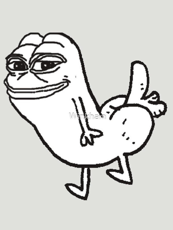 Pepe Dickbutt Fitted T-Shirt - Image 38