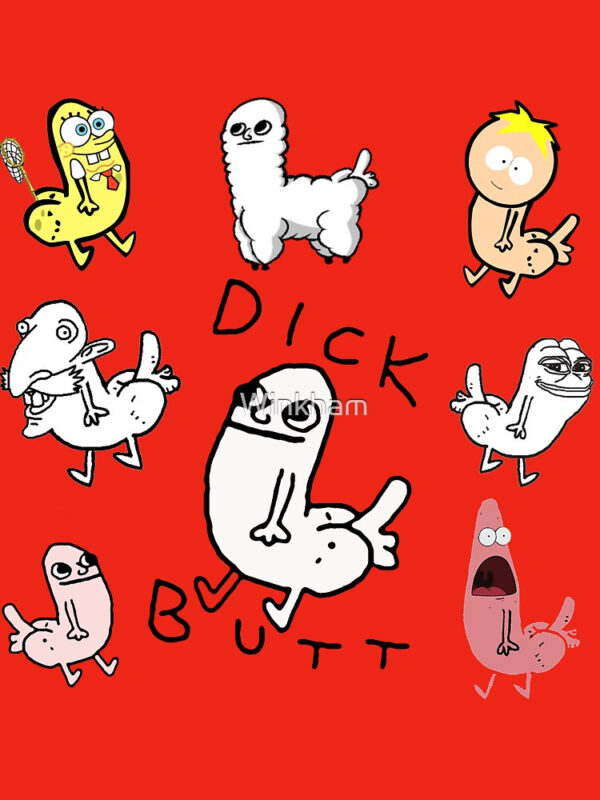 Dickbutt Meme Collection Oversized T-Shirt - Image 17