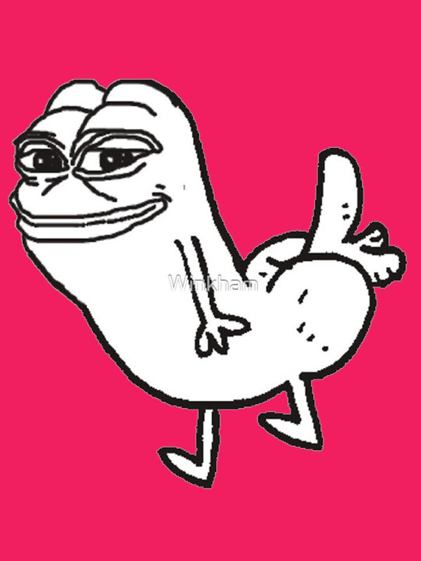 Pepe Dickbutt Fitted T-Shirt - Image 35
