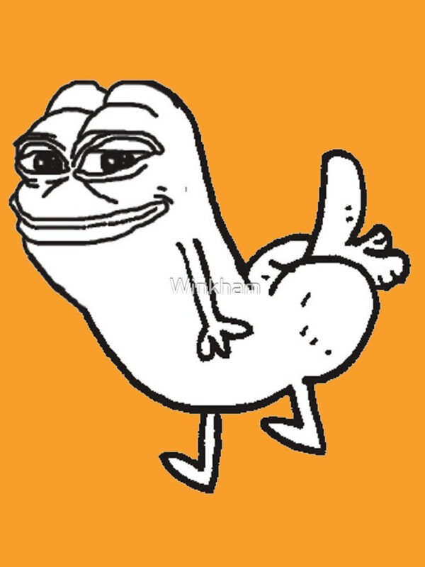 Pepe Dickbutt Fitted T-Shirt - Image 44