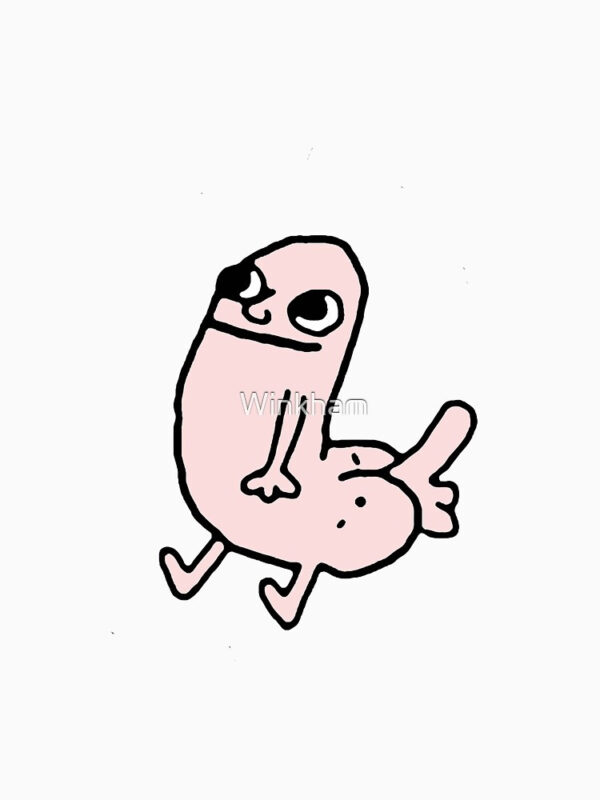 Pink DickButt Meme Pullover Hoodie - Image 5