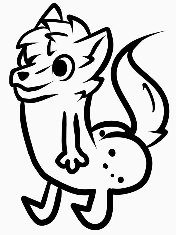 furry butt meme Fitted Scoop T-Shirt - Image 5