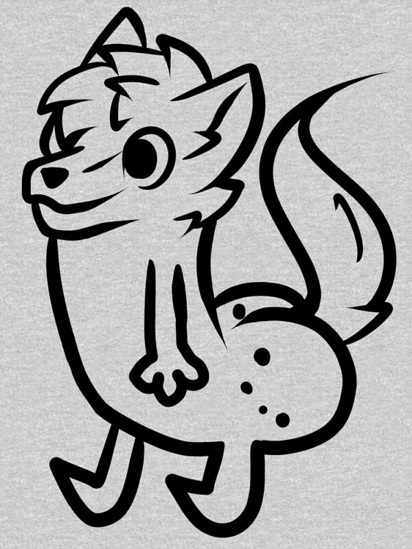 furry butt meme Fitted Scoop T-Shirt - Image 11