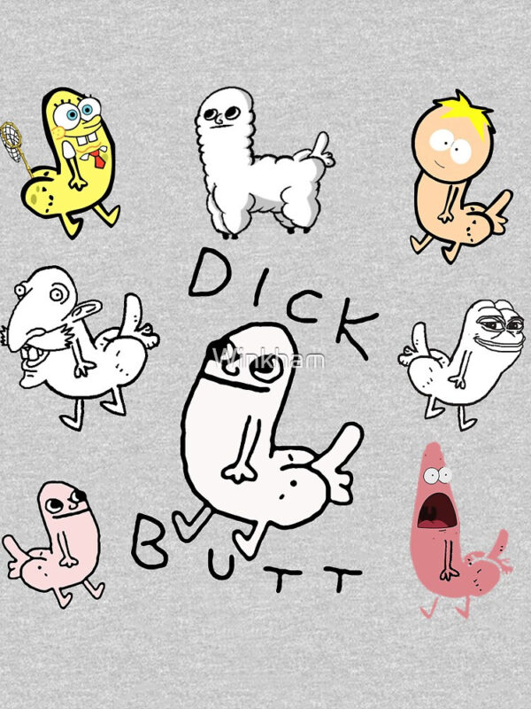 Dickbutt Meme Collection Fitted V-Neck T-Shirt - Image 17