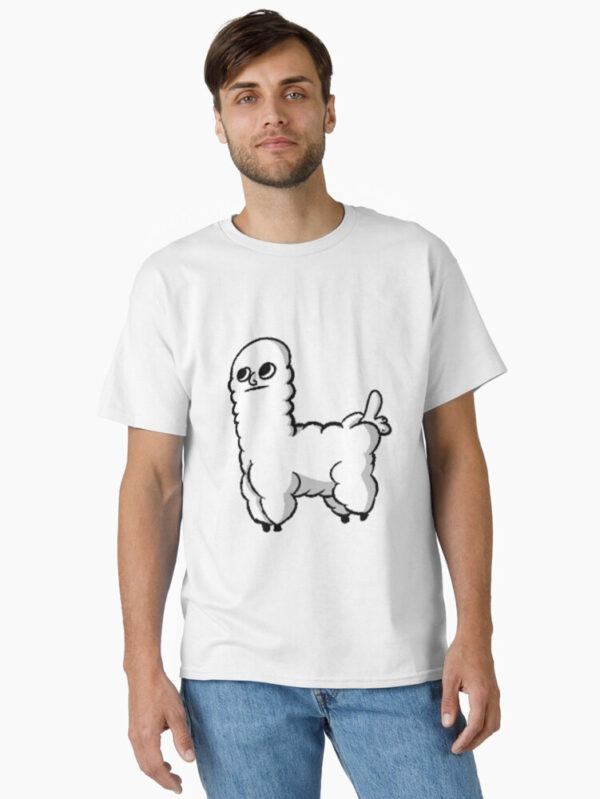 Sheep Dickbutt Meme Classic T-Shirt - Image 4