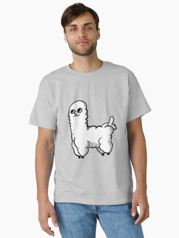 Sheep Dickbutt Meme Classic T-Shirt - Image 7