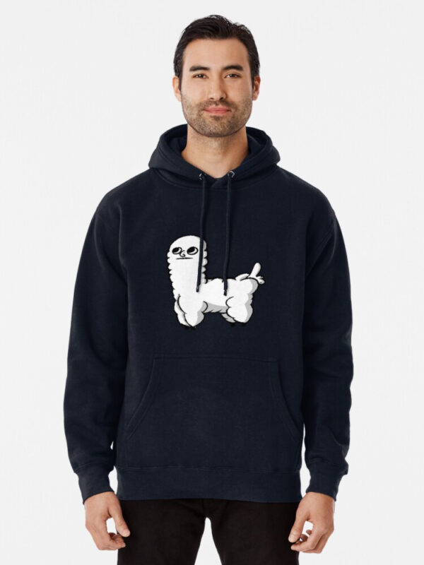 Sheep Dickbutt Meme Pullover Hoodie - Image 22