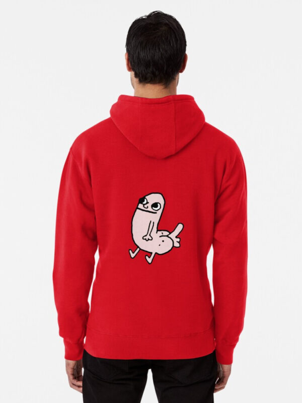 Pink DickButt Meme Pullover Hoodie - Image 9