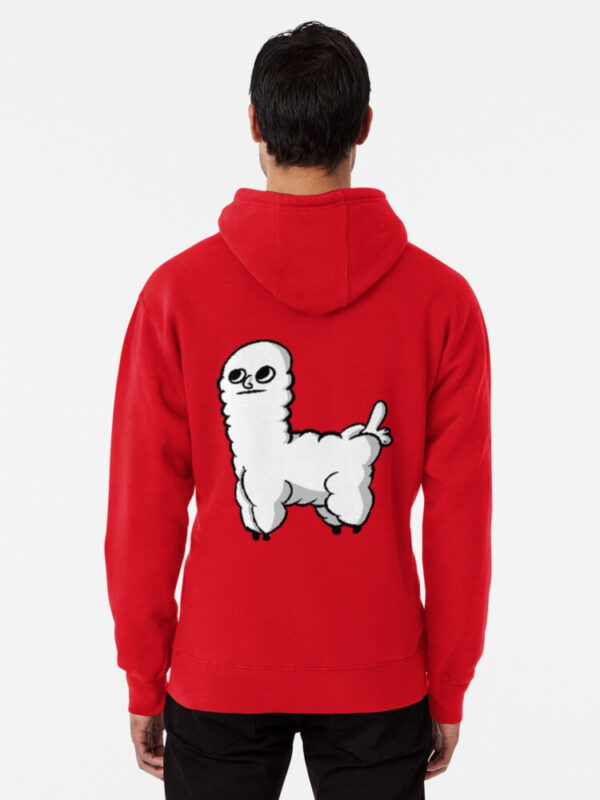 Sheep Dickbutt Meme Pullover Hoodie - Image 9