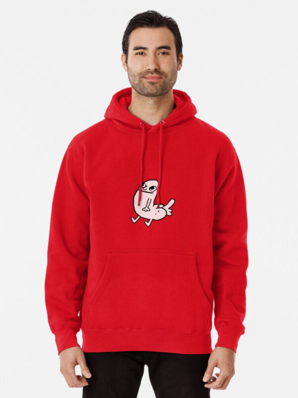 Pink DickButt Meme Pullover Hoodie - Image 7