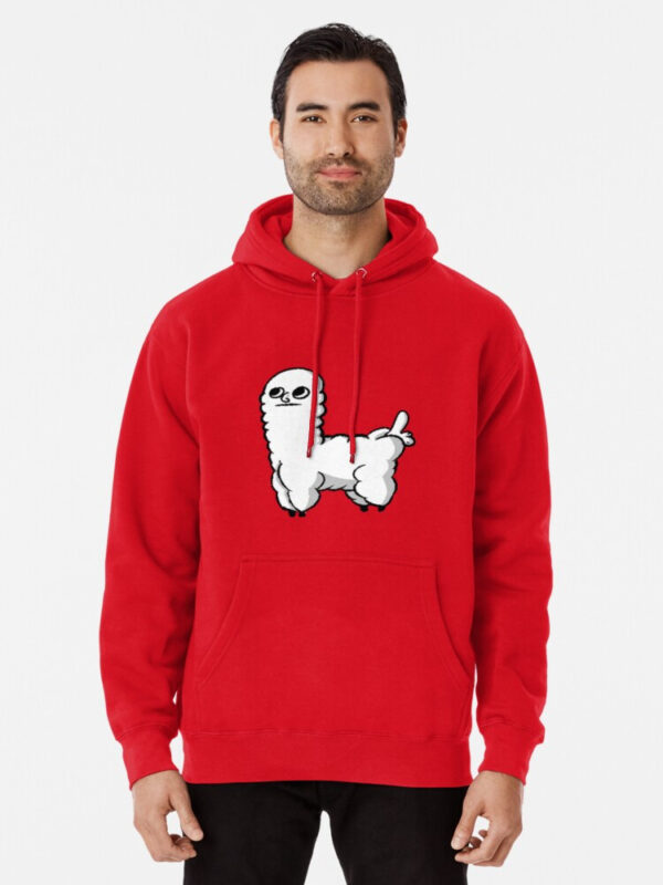 Sheep Dickbutt Meme Pullover Hoodie - Image 7