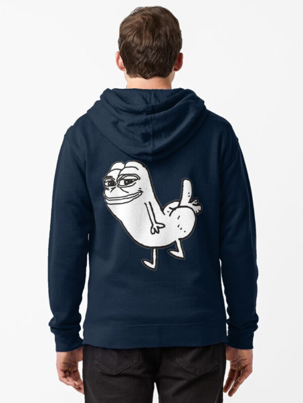 Pepe Dickbutt Zipped Hoodie - Image 12
