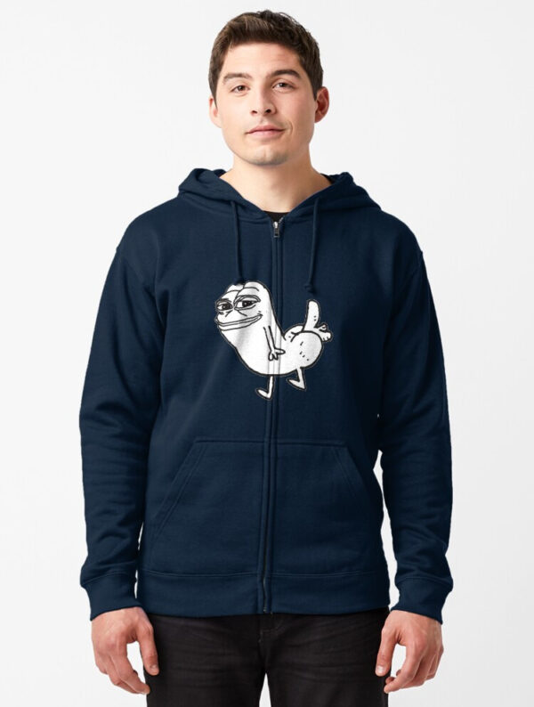 Pepe Dickbutt Zipped Hoodie - Image 10