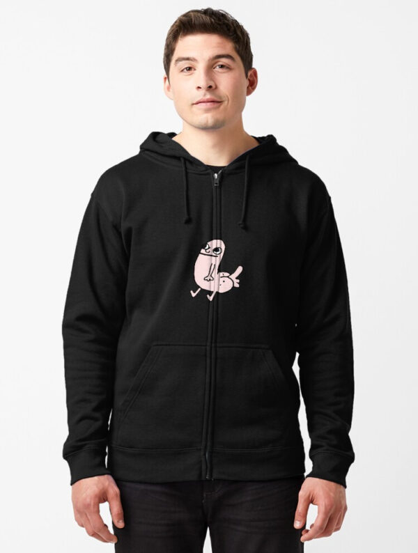Pink DickButt Meme Zipped Hoodie