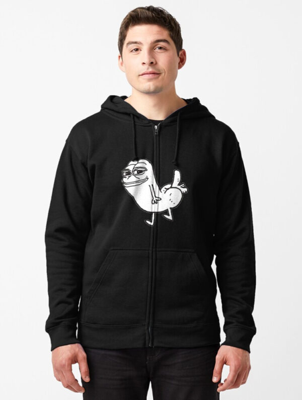 Pepe Dickbutt Zipped Hoodie