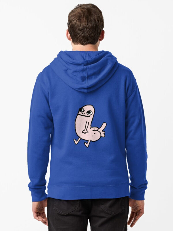 Pink DickButt Meme Zipped Hoodie - Image 15