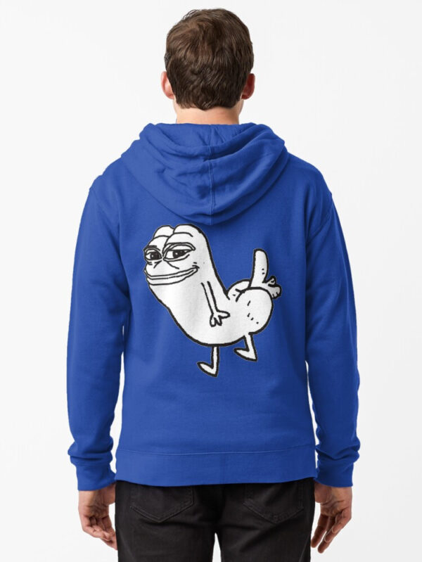 Pepe Dickbutt Zipped Hoodie - Image 15
