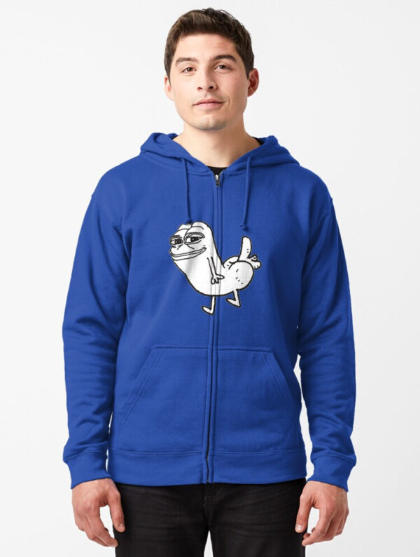 Pepe Dickbutt Zipped Hoodie - Image 13