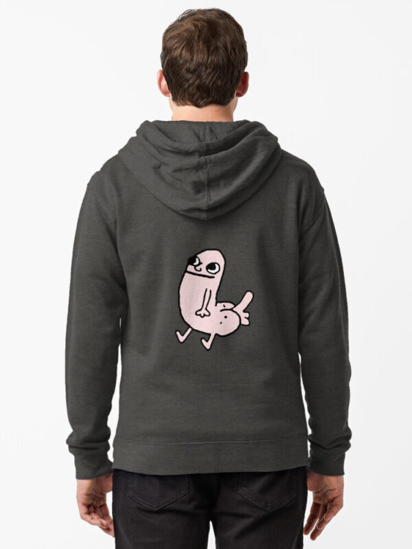 Pink DickButt Meme Zipped Hoodie - Image 6
