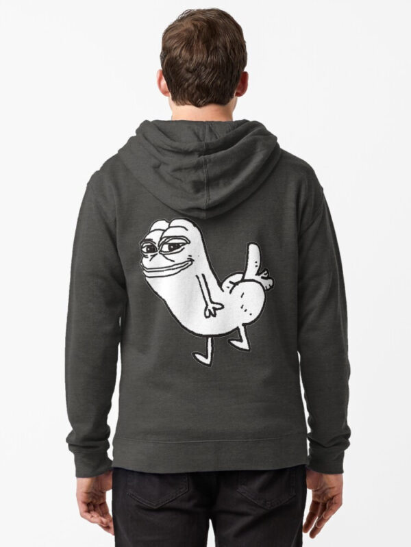 Pepe Dickbutt Zipped Hoodie - Image 6