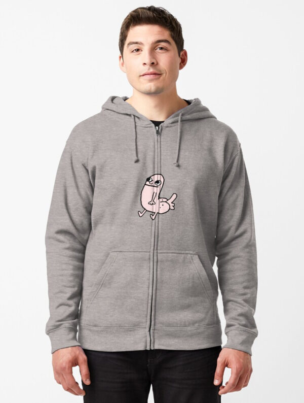 Pink DickButt Meme Zipped Hoodie - Image 16