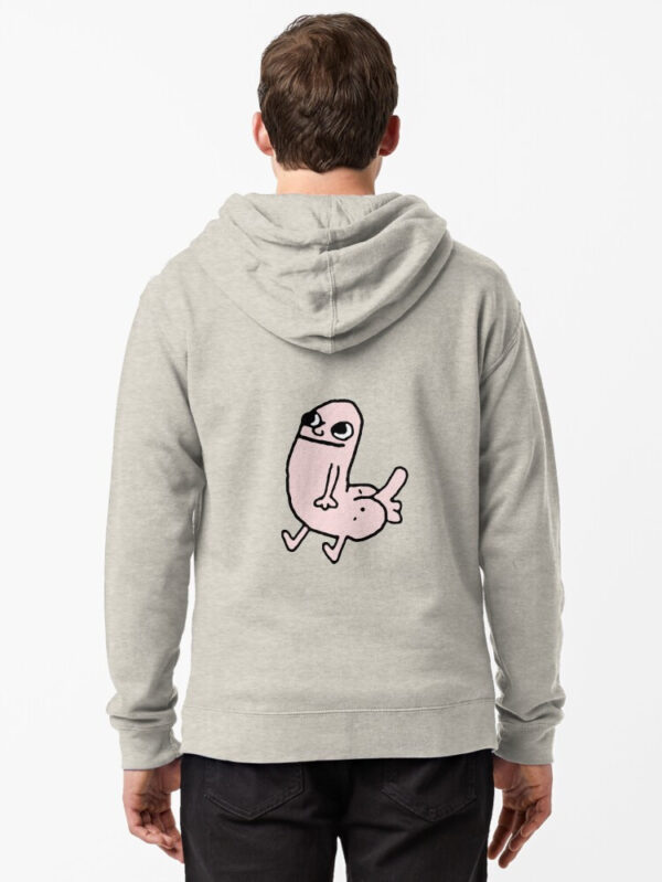 Pink DickButt Meme Zipped Hoodie - Image 9