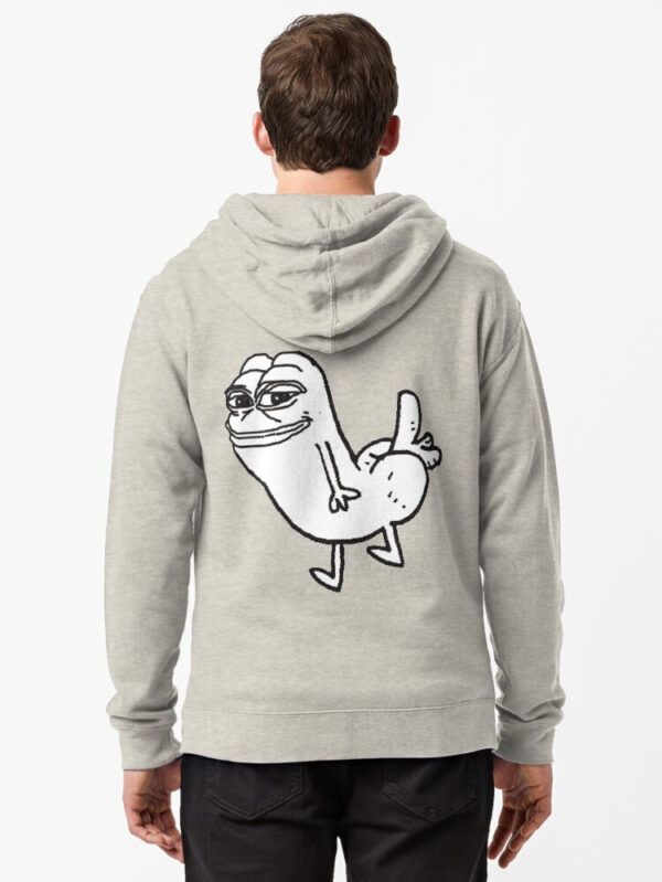 Pepe Dickbutt Zipped Hoodie - Image 9