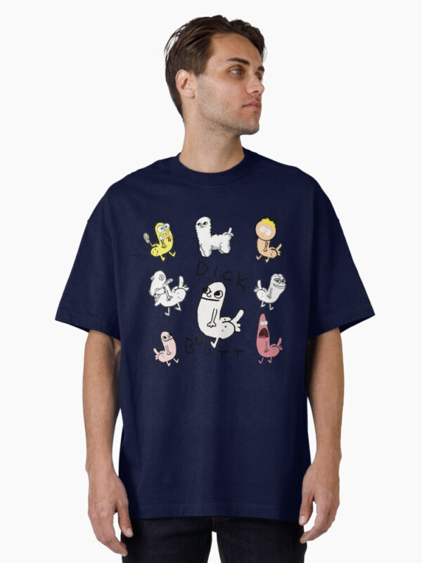 Dickbutt Meme Collection Oversized T-Shirt - Image 7