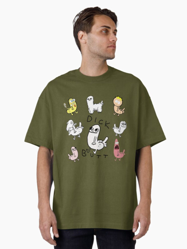 Dickbutt Meme Collection Oversized T-Shirt - Image 19