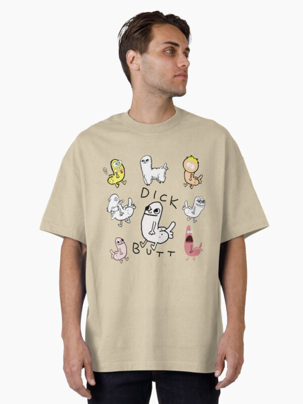 Dickbutt Meme Collection Oversized T-Shirt - Image 13