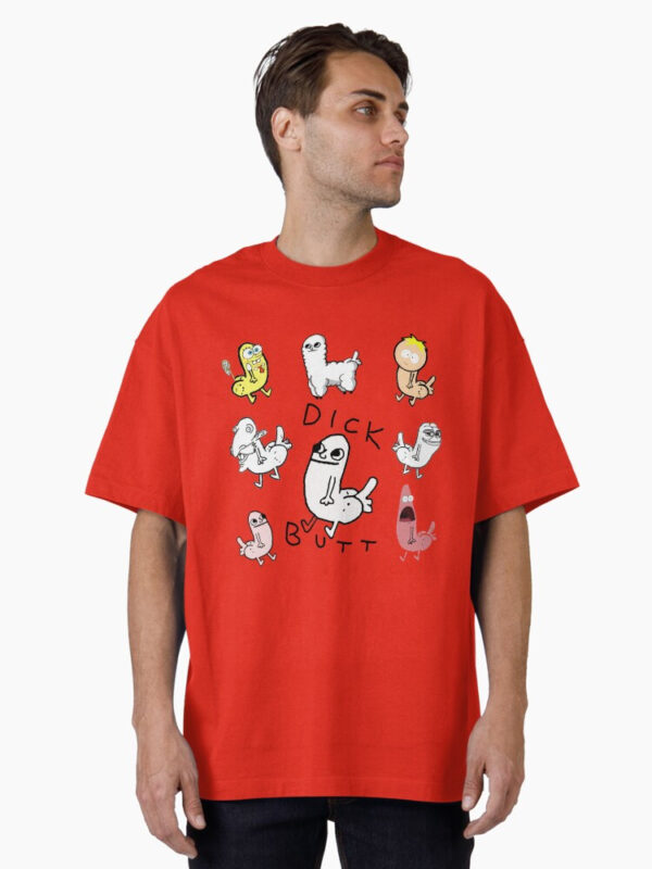 Dickbutt Meme Collection Oversized T-Shirt - Image 16