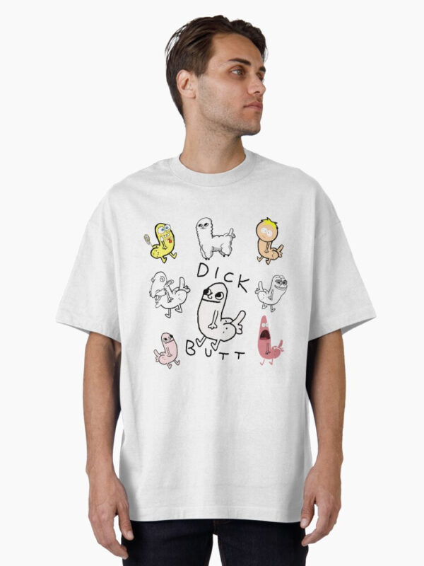 Dickbutt Meme Collection Oversized T-Shirt - Image 4
