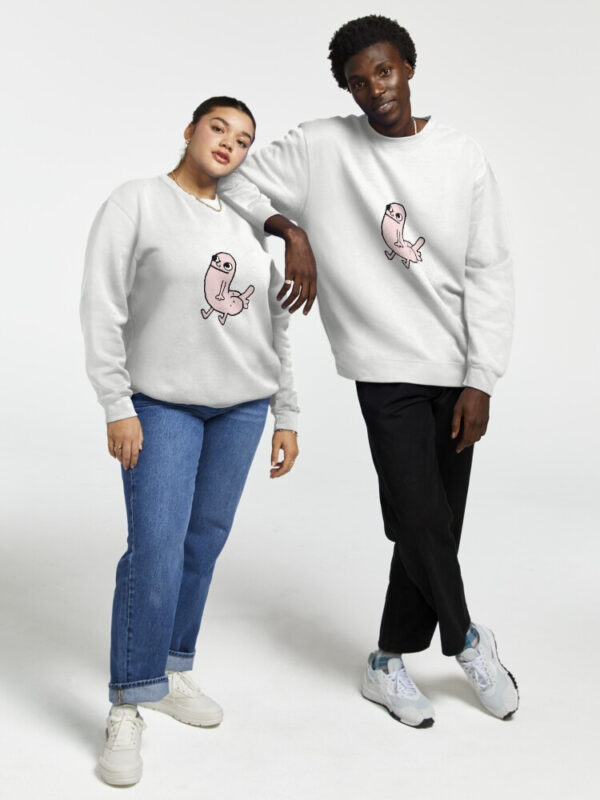 Pink DickButt Meme Pullover Sweatshirt - Image 7