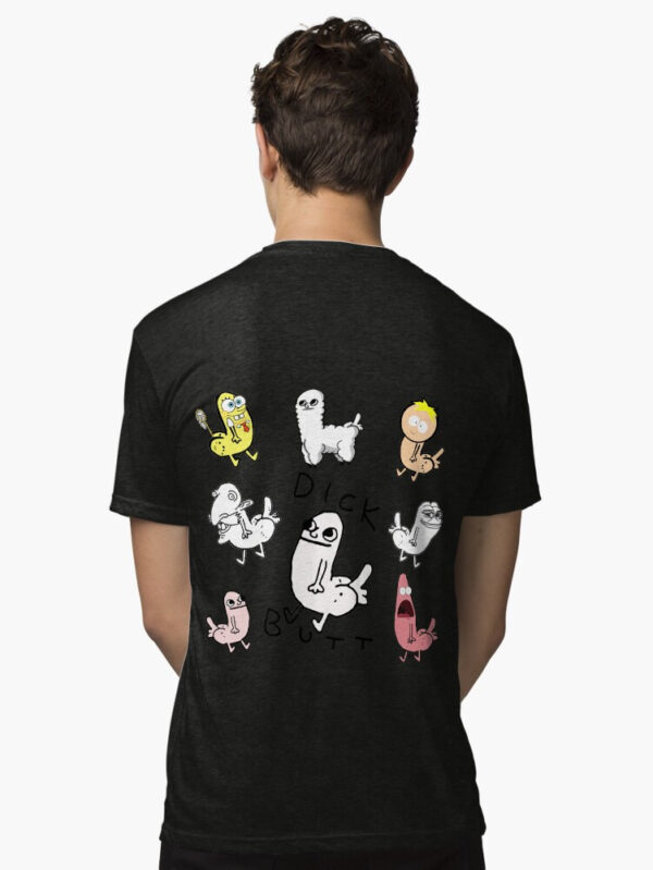 Dickbutt Meme Collection Tri-blend T-Shirt - Image 3