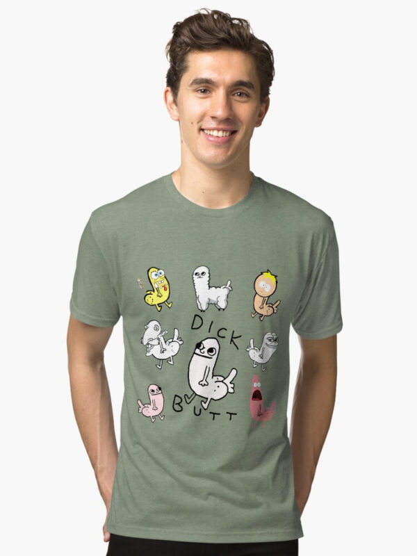 Dickbutt Meme Collection Tri-blend T-Shirt - Image 31