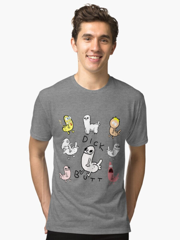 Dickbutt Meme Collection Tri-blend T-Shirt - Image 4