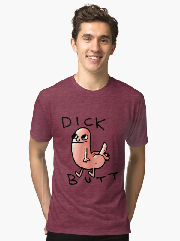 Dick butt Tri-blend T-Shirt - Image 16