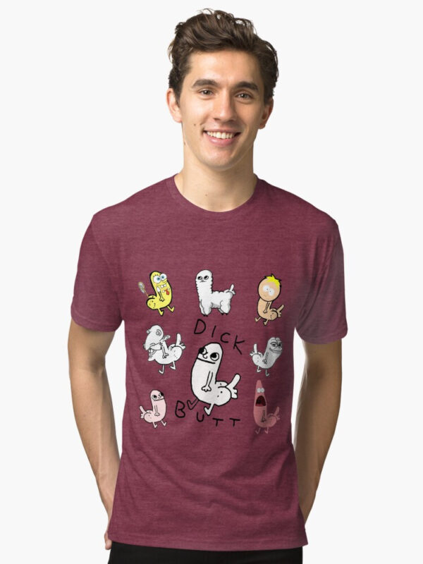 Dickbutt Meme Collection Tri-blend T-Shirt - Image 16