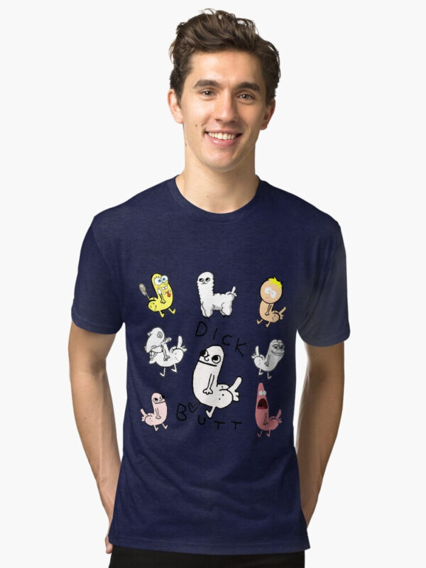 Dickbutt Meme Collection Tri-blend T-Shirt - Image 34