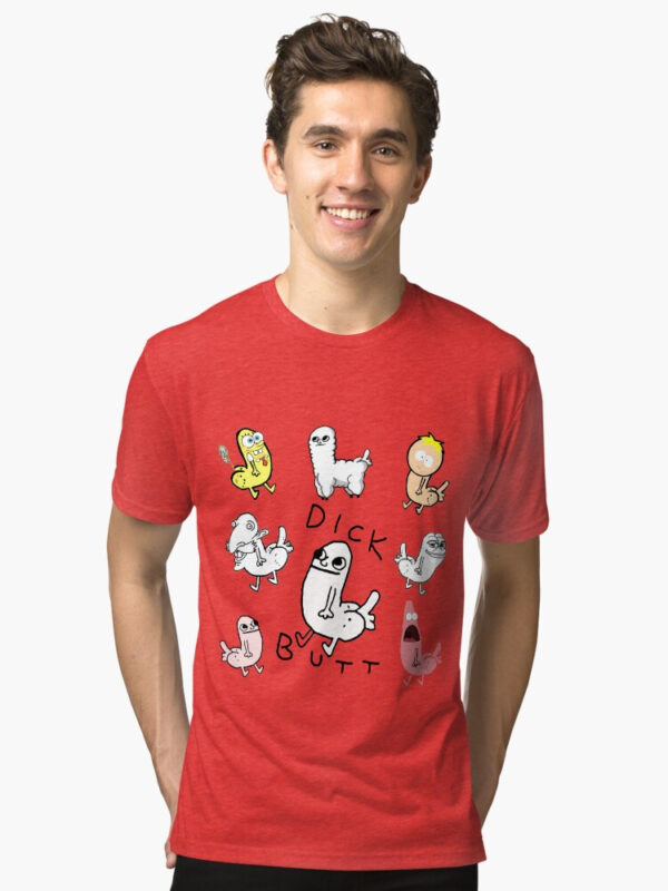 Dickbutt Meme Collection Tri-blend T-Shirt - Image 19