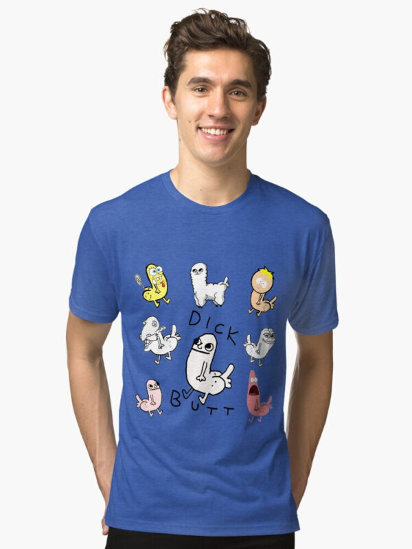 Dickbutt Meme Collection Tri-blend T-Shirt - Image 40