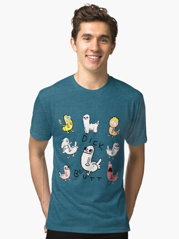 Dickbutt Meme Collection Tri-blend T-Shirt - Image 37