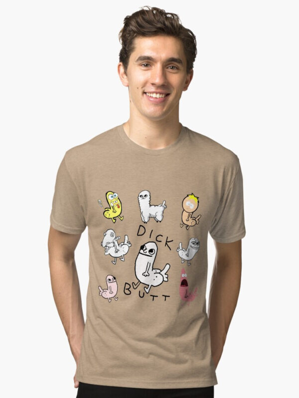 Dickbutt Meme Collection Tri-blend T-Shirt - Image 10
