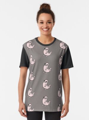 Pink DickButt Meme Graphic T-Shirt