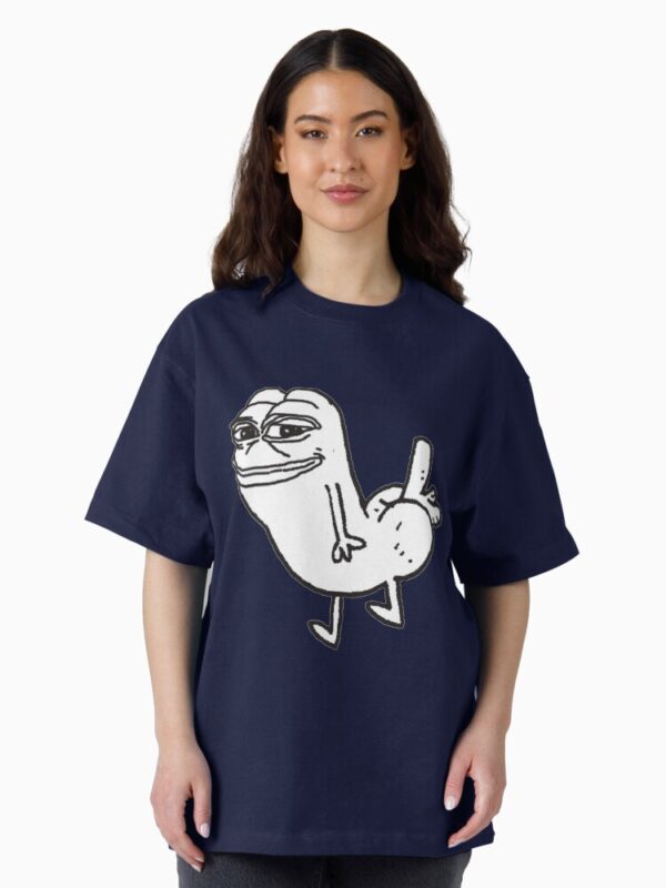 Pepe Dickbutt Oversized T-Shirt - Image 4