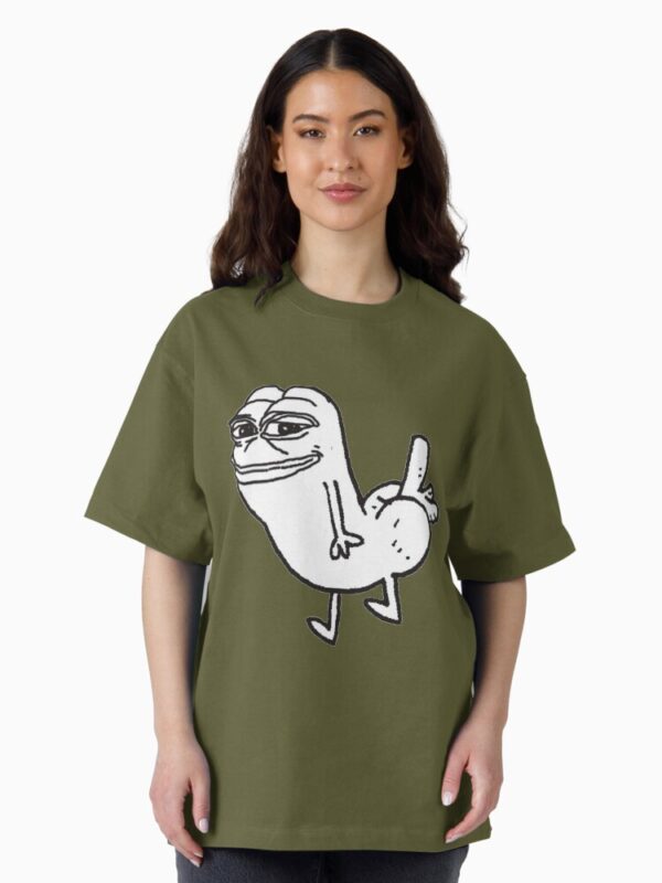 Pepe Dickbutt Oversized T-Shirt - Image 7