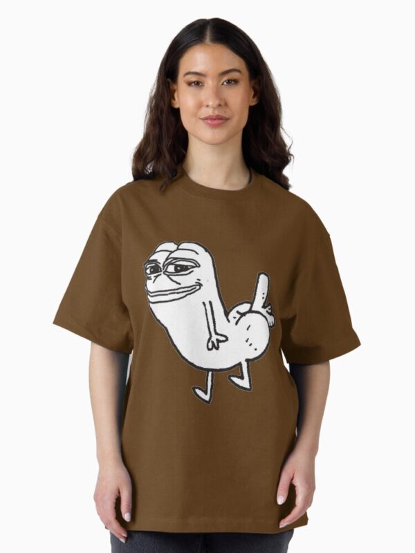 Pepe Dickbutt Oversized T-Shirt - Image 8